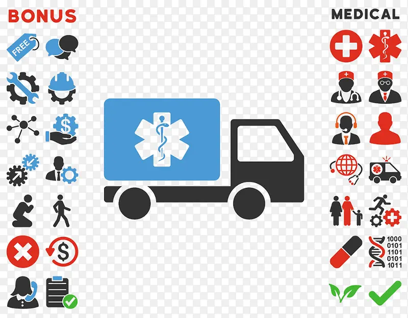医疗救护车图标