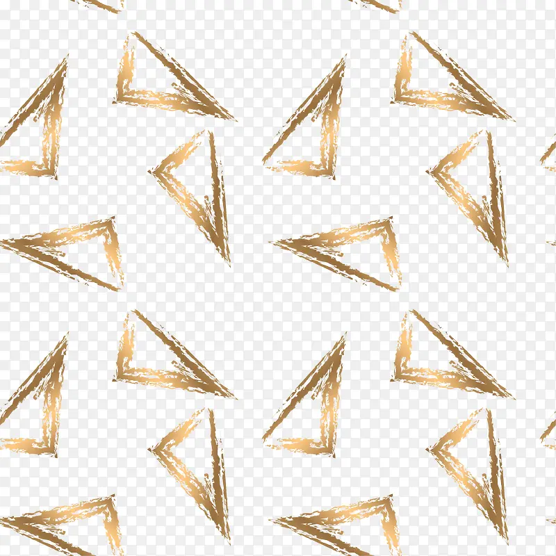 金色手绘三角形