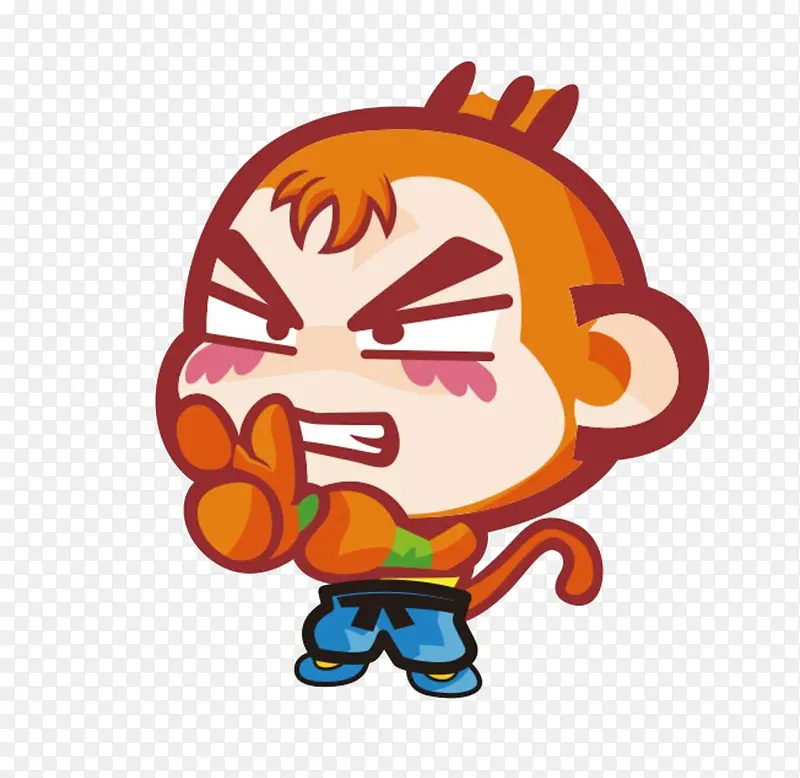 小猴子抓狂表情素材