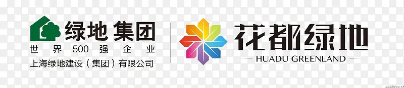 双联彩色东方绿地LOGO