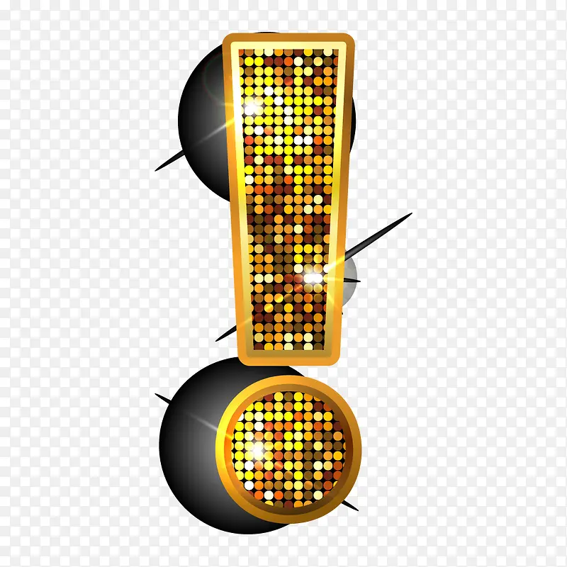 卡通手绘金色的感叹号PNG图片素材下载_图片编号yelxwgbq-免抠素材网