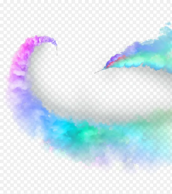 彩色梦幻云霄烟雾背景
