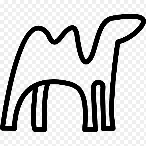 骆驼的轮廓图标