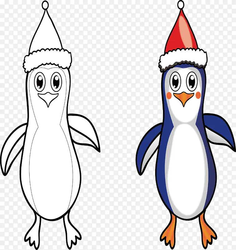 卡通填充小企鹅