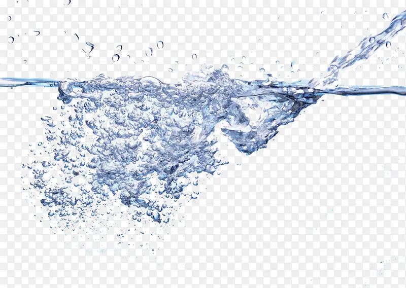 蓝色水中泡泡的素材免费