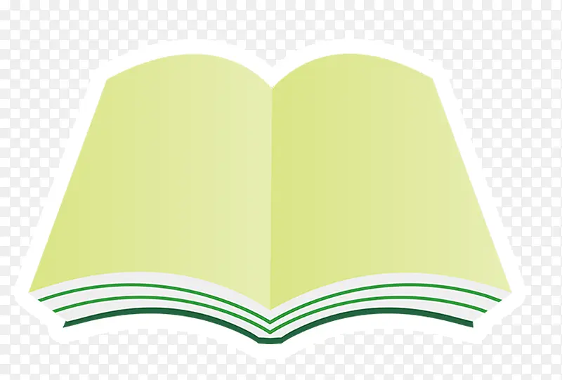 绿色简约书本装饰图案