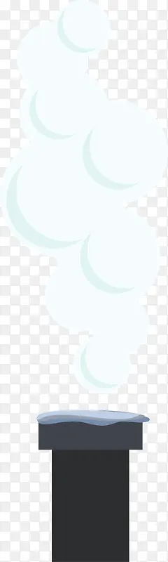 蓝色清新烟囱