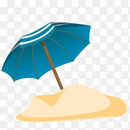 海滩大遮阳伞图标