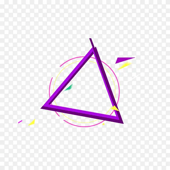 紫色三角形几何图形