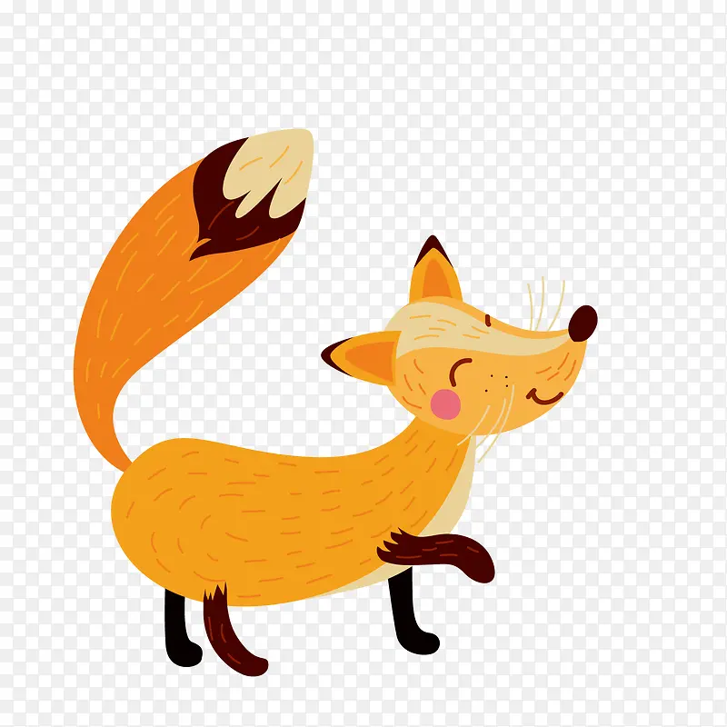 手绘卡通可爱小狐狸