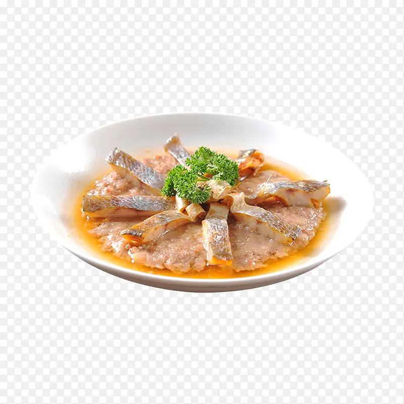 咸鱼蒸肉饼美味食物图片