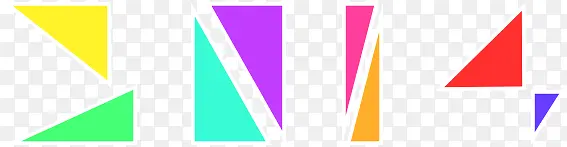 不同颜色顺序不同的直角三角形