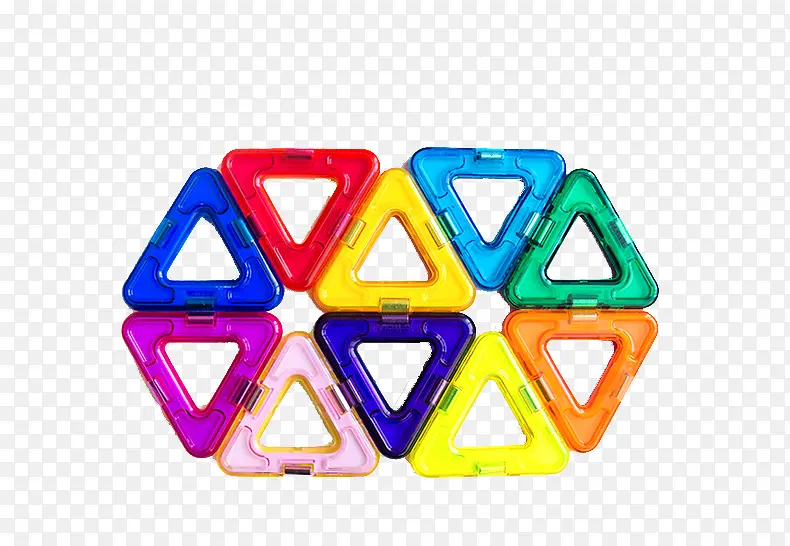 各种颜色三角形磁力片