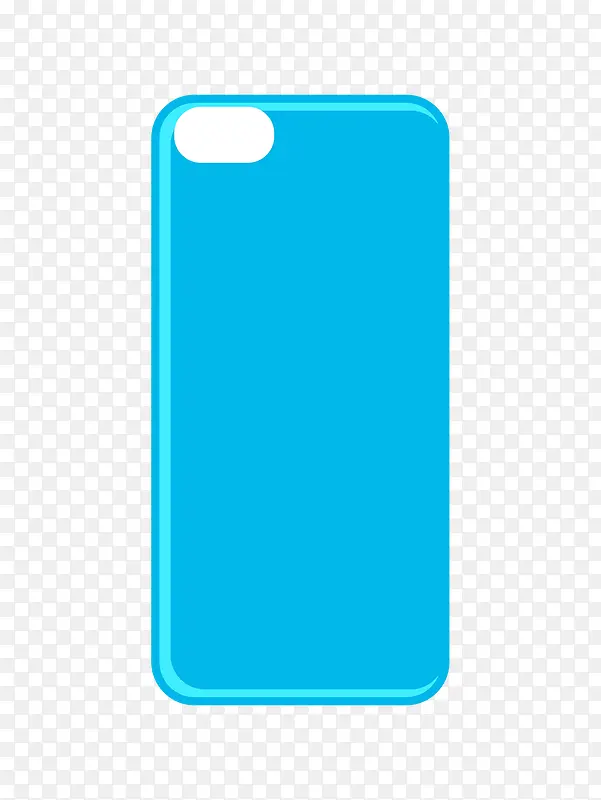 蓝色手机壳手绘图案设计