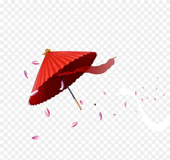 红色桃花伞