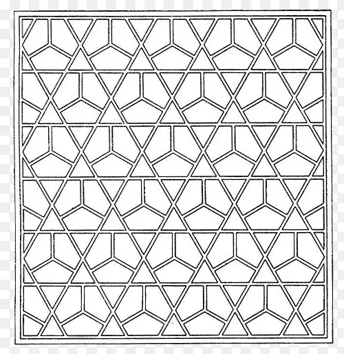 中式六边形方框图案