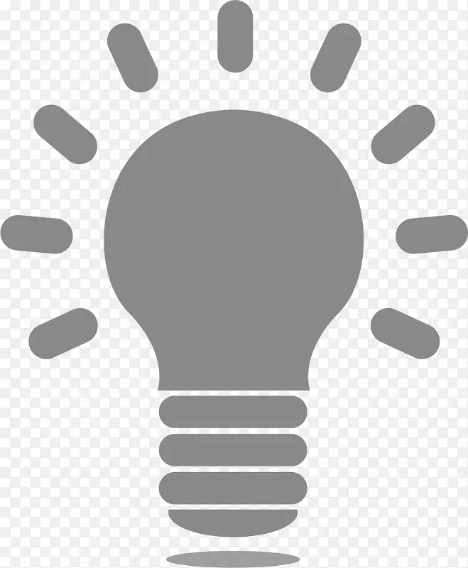 灰色发光led灯泡创意PNG图片素材下载_图片编号yeloozxq-免抠素材网