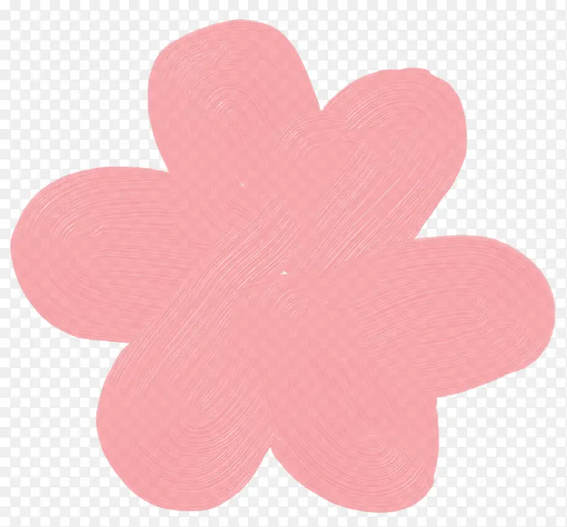 粉色水彩花朵形状