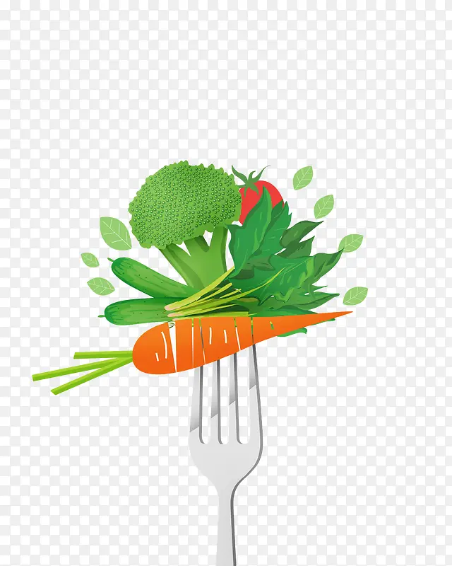 矢量手绘火锅食材