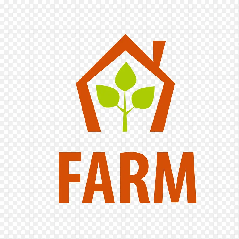矢量卡通扁平化房子农场logo