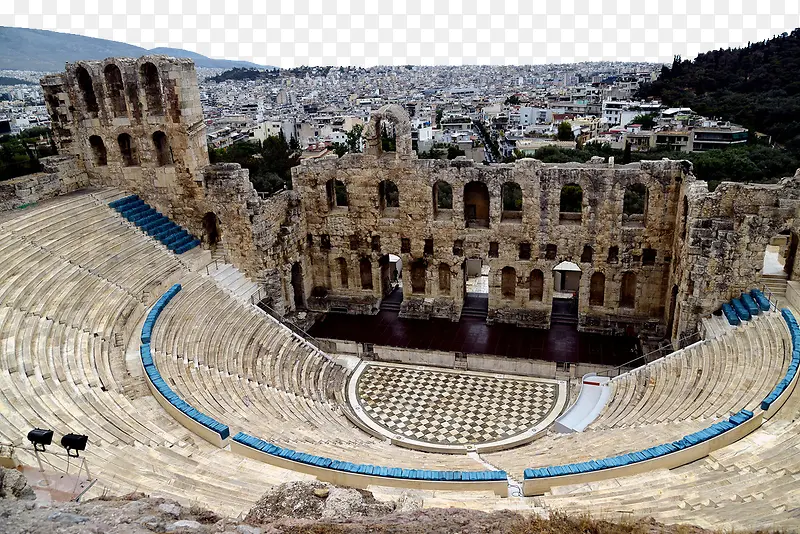 希腊雅典卫城高清图