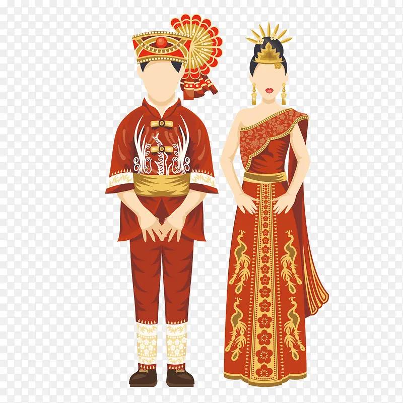 彩色泰国传统服饰