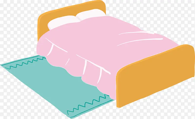 粉色的床铺