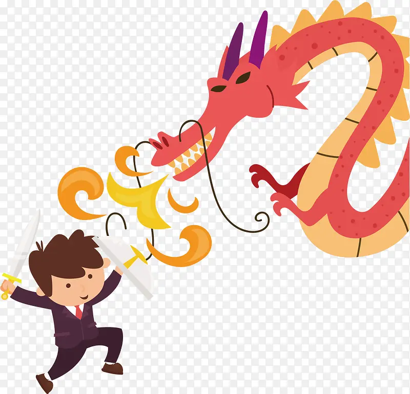 人龙战斗设计素材