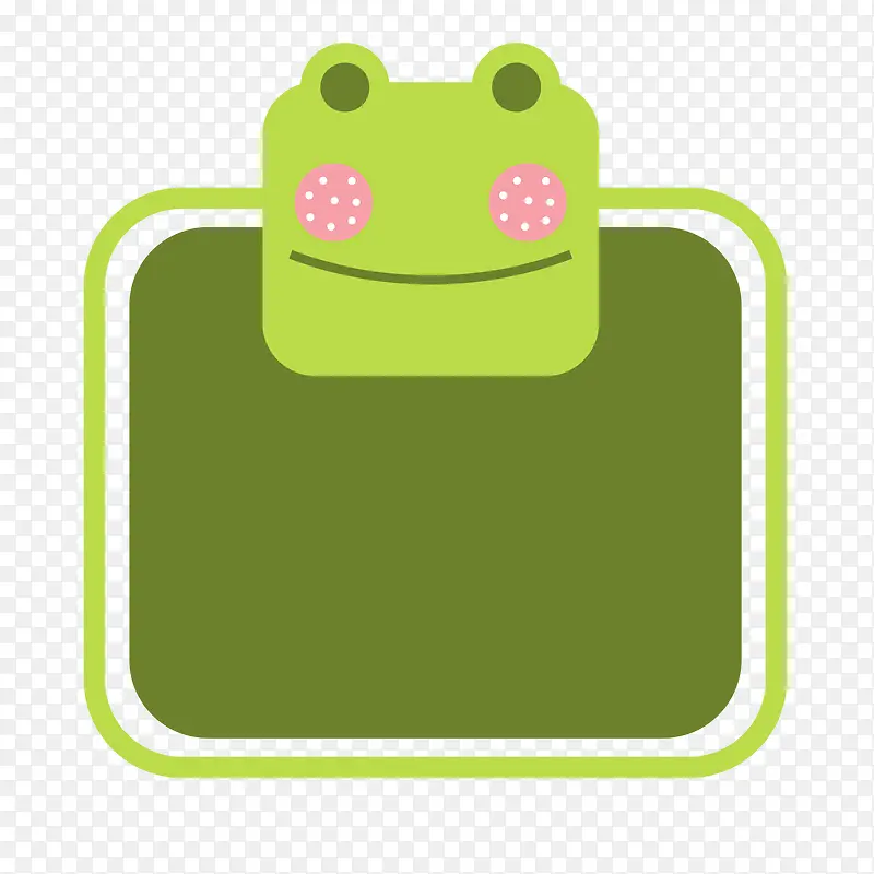 青蛙头像边框装饰素材