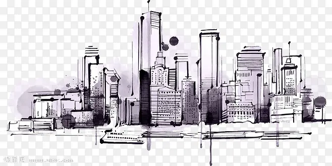 线描城市