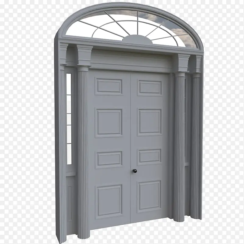 灰色石膏欧式拱形门