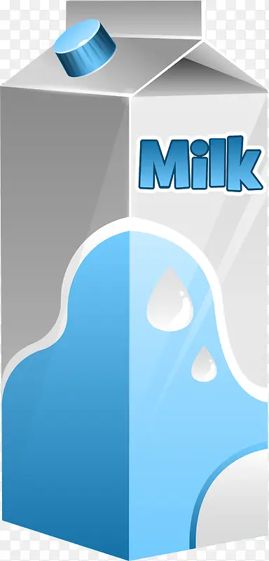 卡通盒装牛奶