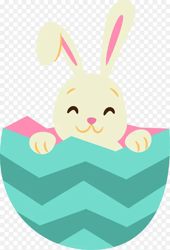 复活节彩蛋里的兔子
