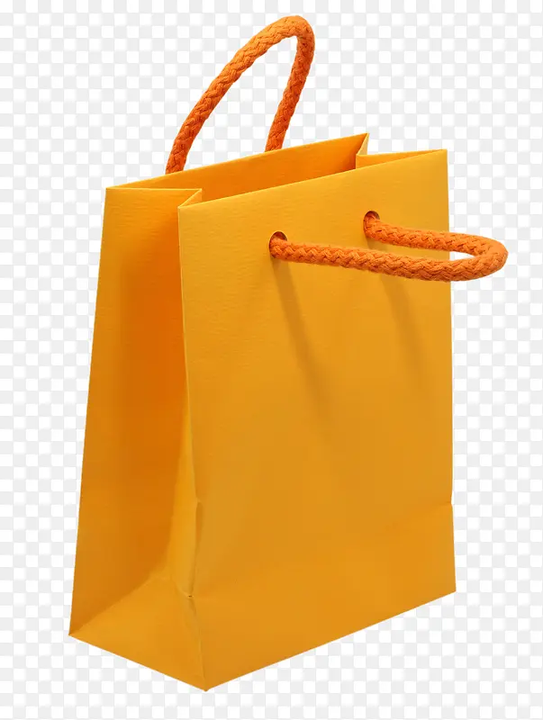 一个黄色购物袋