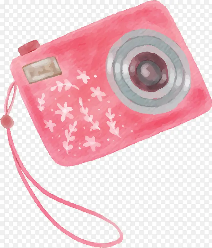 粉红色可爱的相机