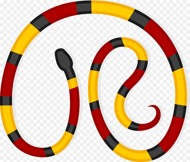 彩色弯曲条纹蛇