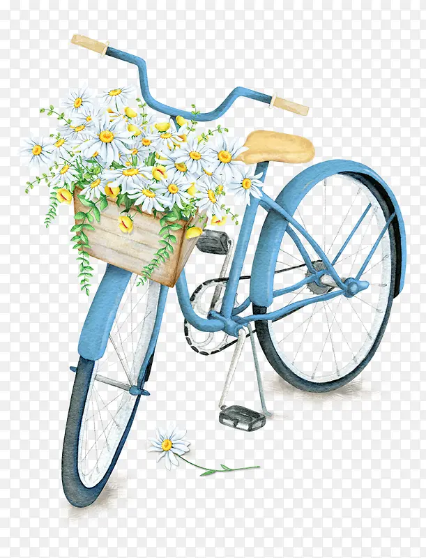 精美唯美花篮花卉自行车