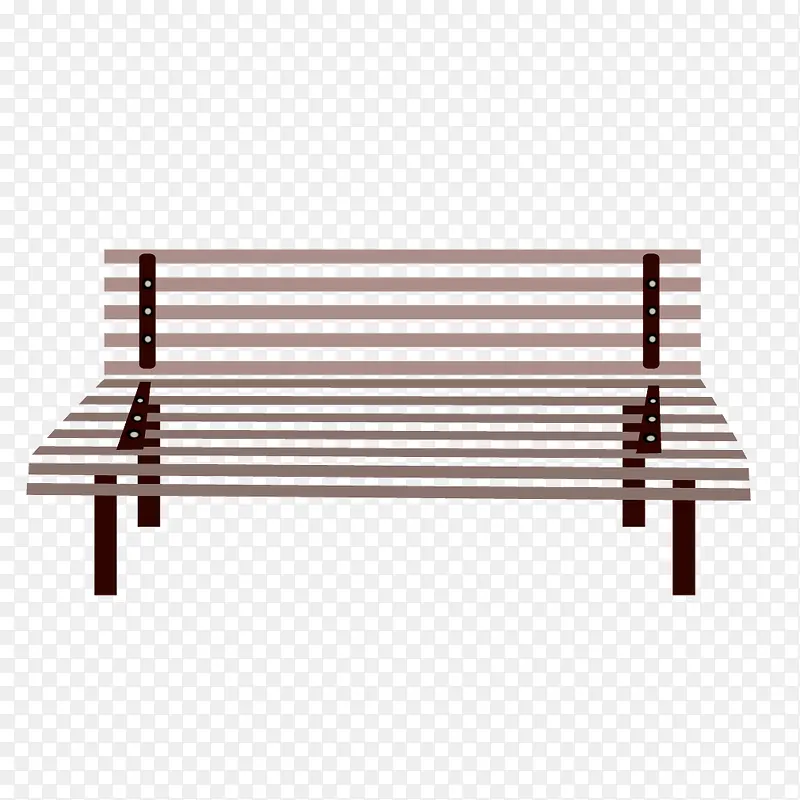 棕色条纹公园椅子