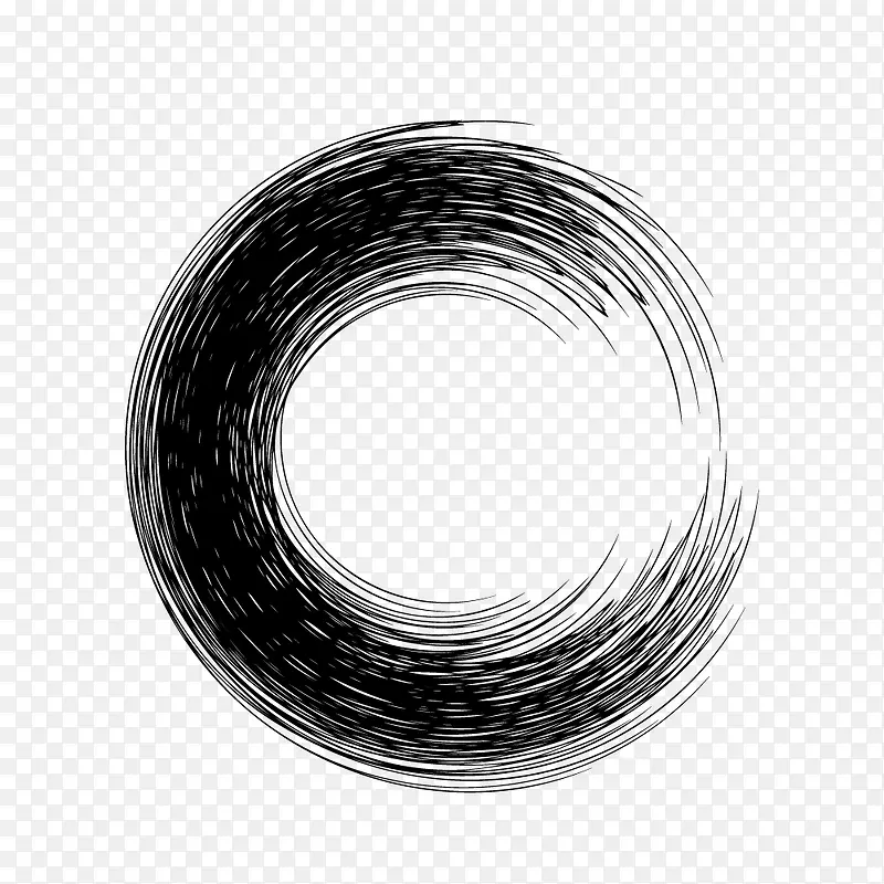 中国风笔刷圆环