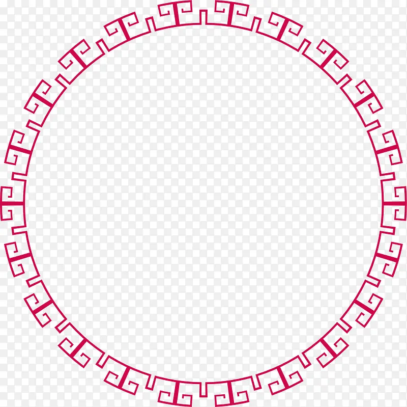 紫色古典圆形框架