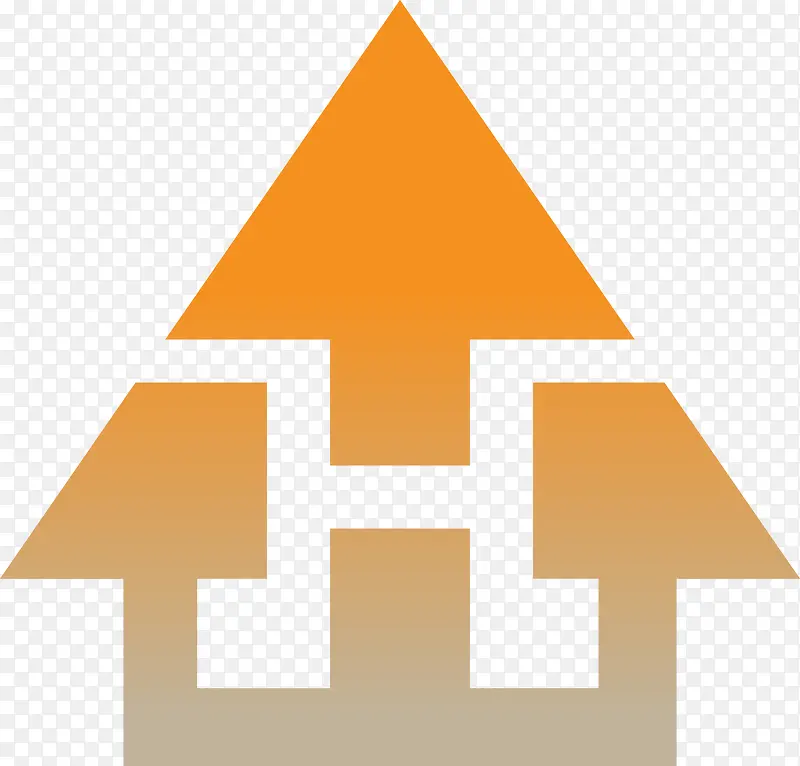 橙色矢量房产logo图标