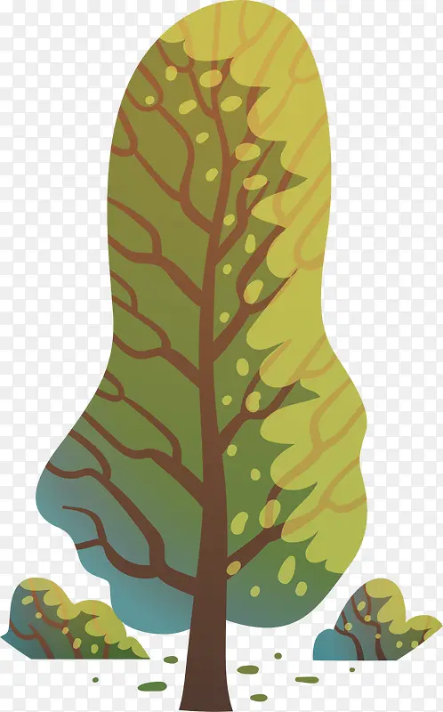 卡通树木植物PNG装饰插画