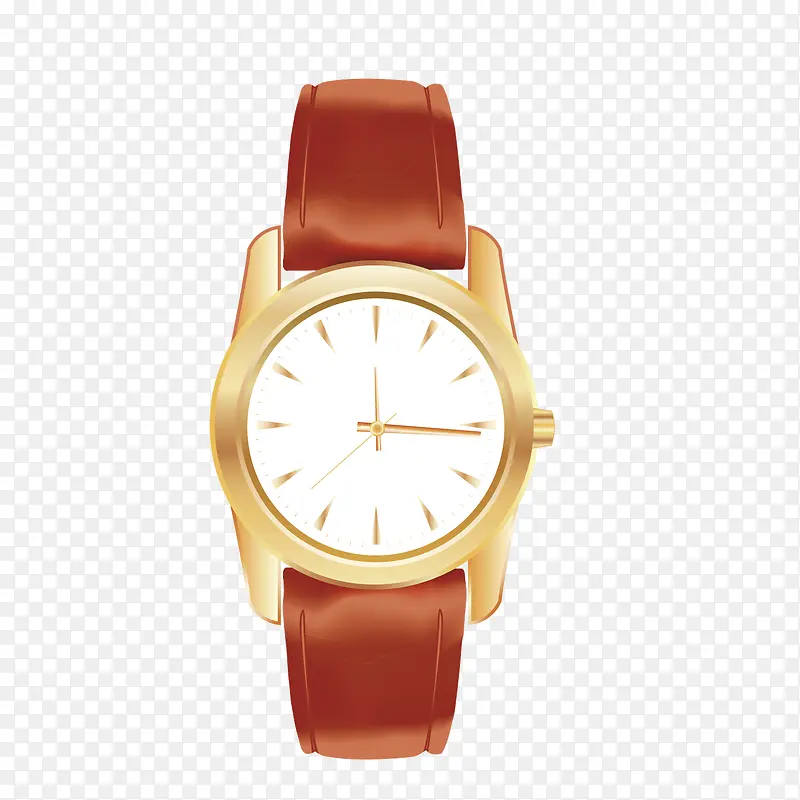 矢量金色高端腕表手表