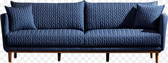 实木沙发家具蓝色沙发