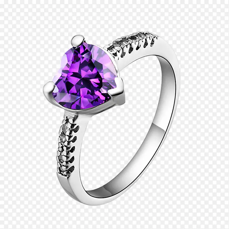 产品实物紫色戒指