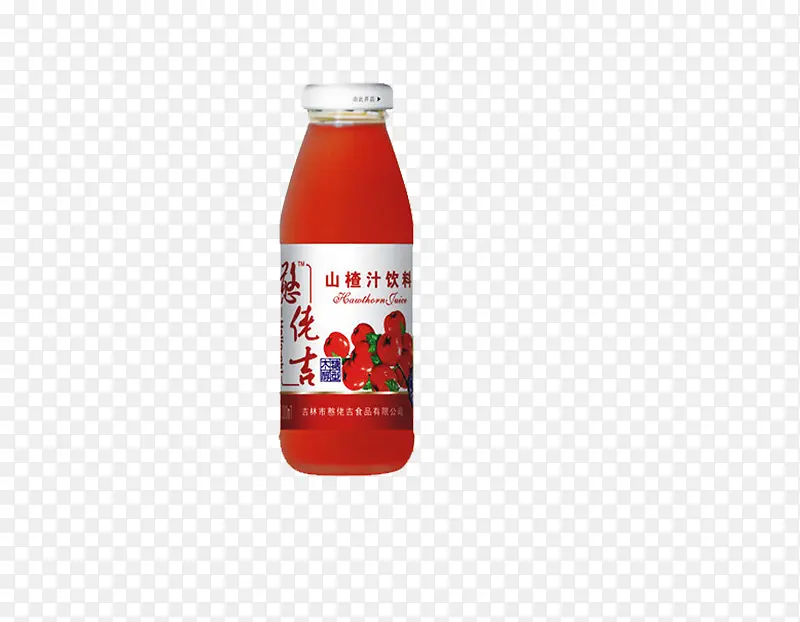 一瓶红色山楂汁味饮料