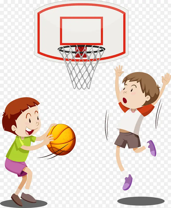 打篮球的孩子