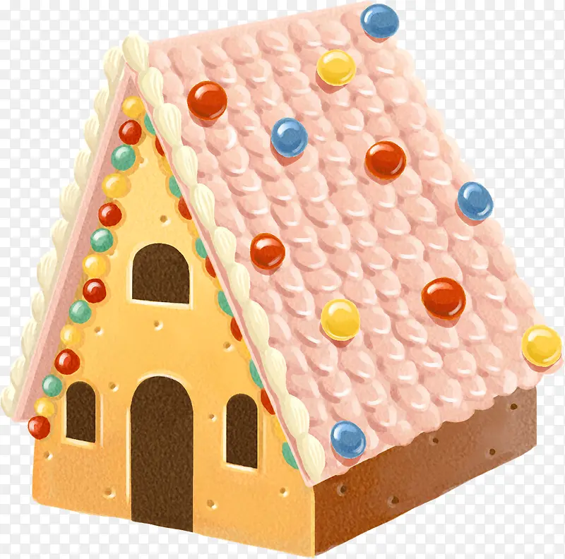 创意粉红色的糖果造型小房子