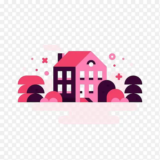 粉红色小房子