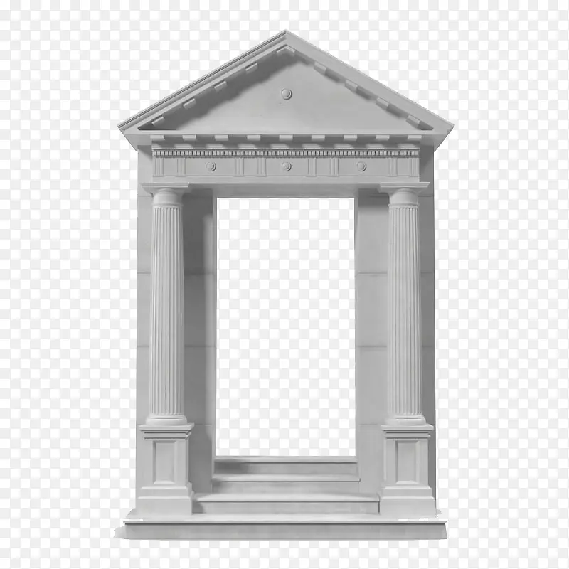 灰色欧式拱形门